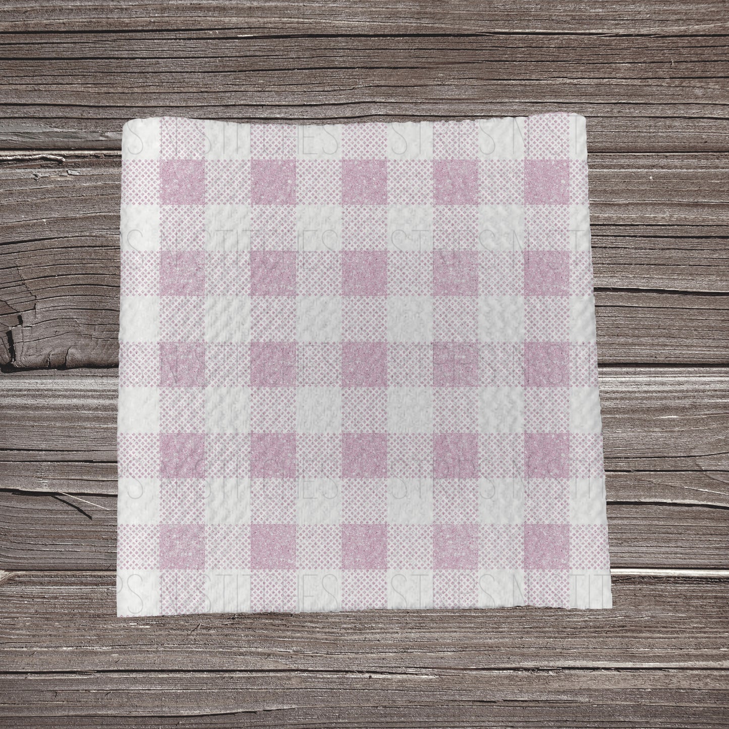 Faux Glitter Light Pink Plaid | Fabric Strip- Bow Making- Headwraps- Scrunchies