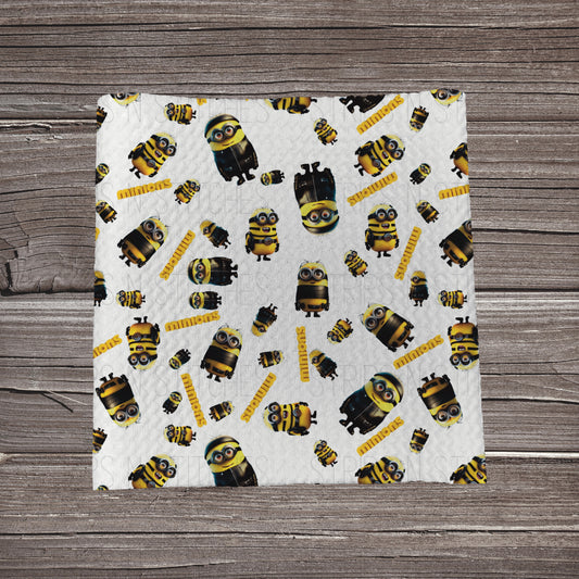 Minions Scatter- Black | Fabric Strip- Bow Making- Headwraps- Scrunchies