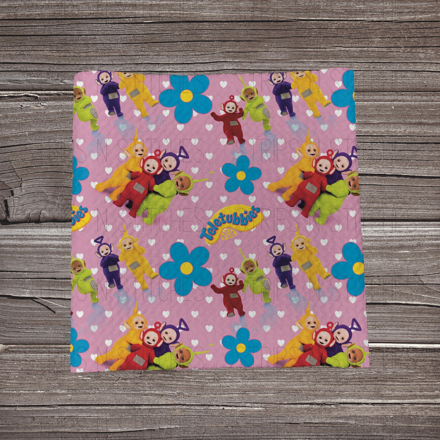 Teletubbies- Pink | Bullet Fabric Strip | Bow Making | Scrunchie | Headwraps