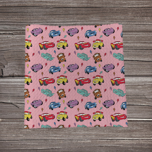 Pink Cars Scatter | Bullet Fabric Strip | Bow Making | Scrunchie |