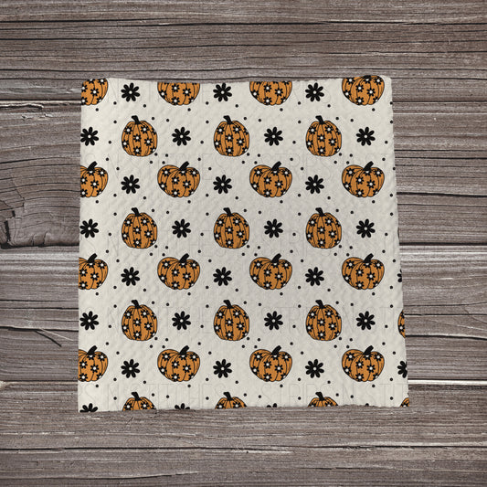 Scatter Flowers & Pumpkins | Bullet Fabric Strip | Bow Making | Scrunchie |