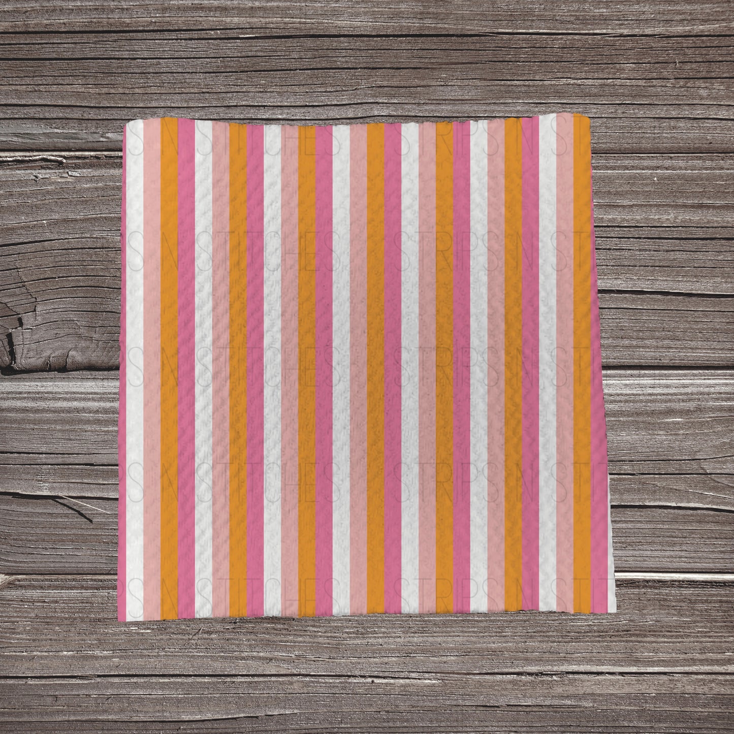 Pink & Orange Stripes | Bullet Fabric Strip | Bow Making | Scrunchie |