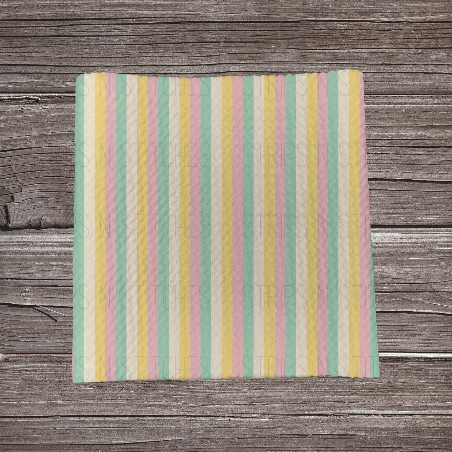 Pink, Teal, & Yellow Stripes | Bullet Fabric Strip | Bow Making | Scrunchie |