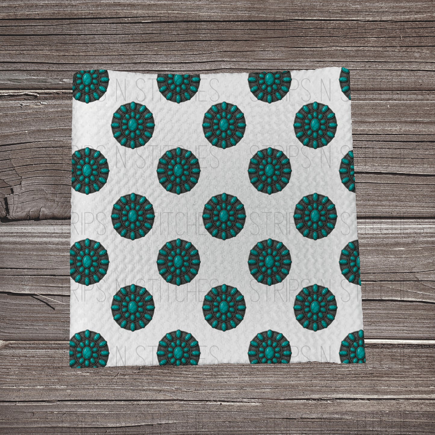 Turquoise Concho EXLCUSIVE | Fabric Strip | Bow Making | Headwrap | Scrunchies