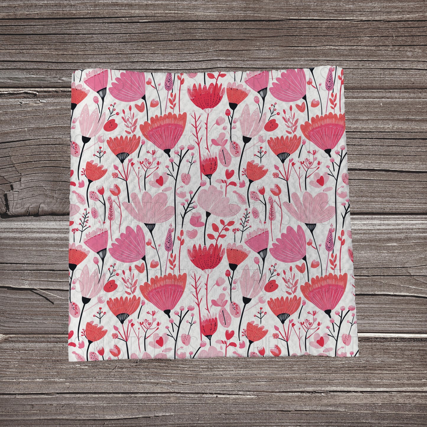 Pink Wildflower Scatter | Bullet Fabric Strip | Bow Making | Scrunchie |
