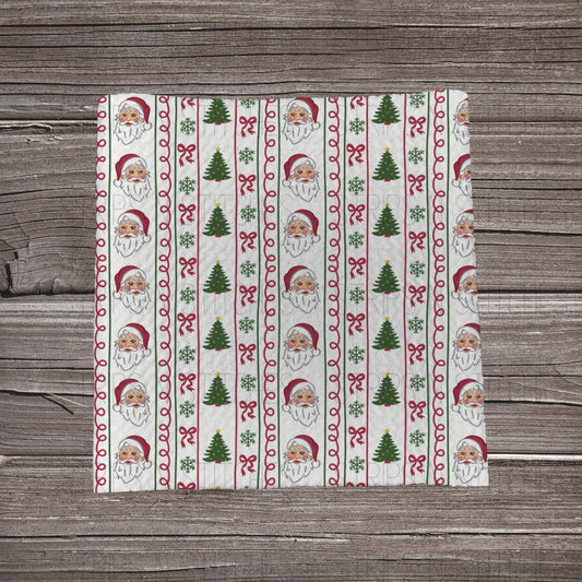 Santa Ribbon Stripes | Fabric Strip | Bow Making | Headwrap | Scrunchies