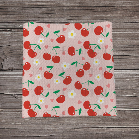Cherries & Flowers Scatter | Fabric Strip | Bow Making | Headwrap | Scrunchies