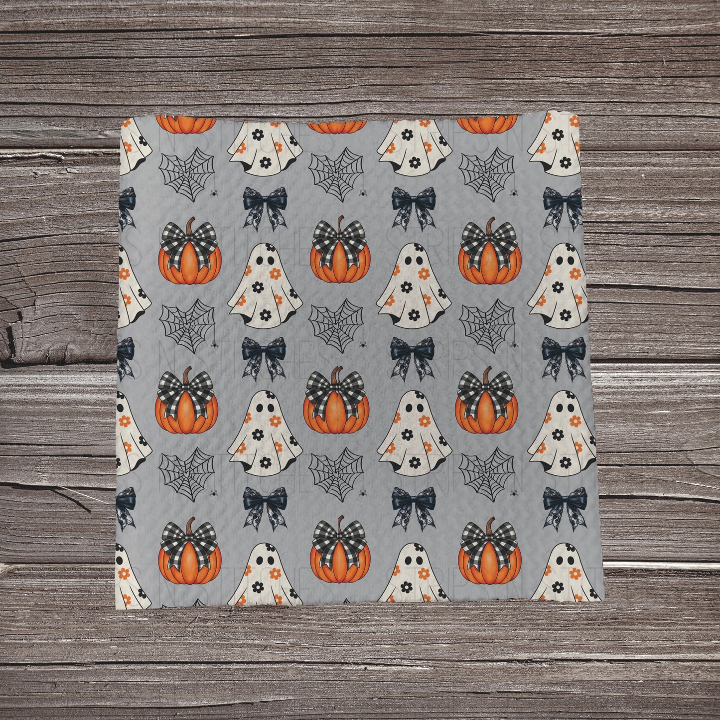 Pumpkin with Bows & Flower Ghosts | Bullet Fabric Strip | Bow Making | Scrunchie |