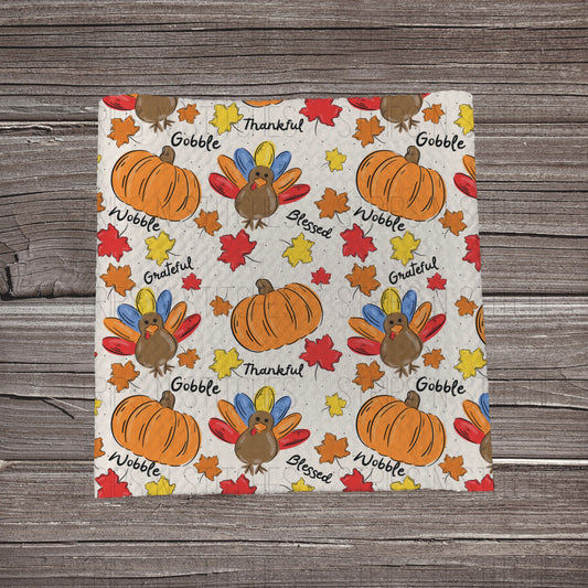Thanksgiving Gobble - Beige | Fabric Strip | Bow Making | Headwrap | Scrunchies