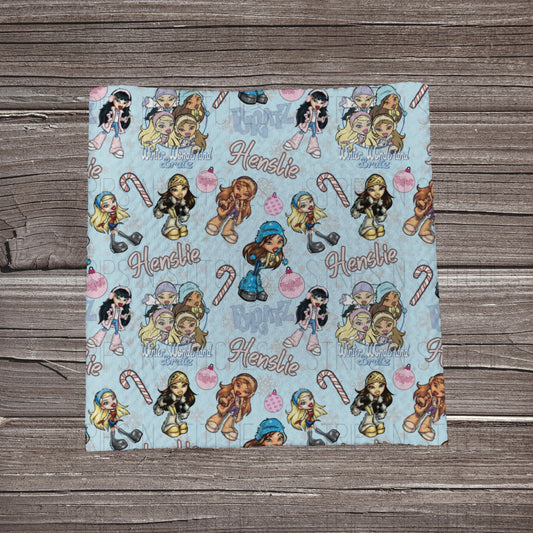 Winter Wonderland Brats CUSTOM NAME | Bullet Fabric Strip | Bow Making | Scrunchie | Headwraps