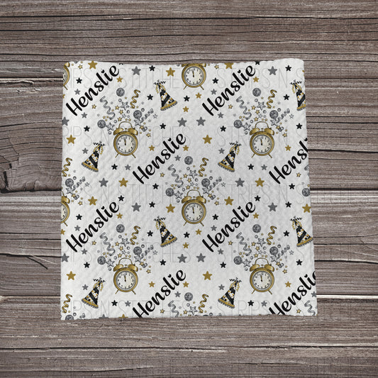 Happy New Year EXCLUSIVE CUSTOM NAME | Bullet Fabric Strip | Bow Making | Scrunchie | Headwraps