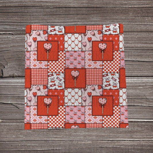 A Sucker For You Patchwork | Fabric Strip- Bow Making- Headwra