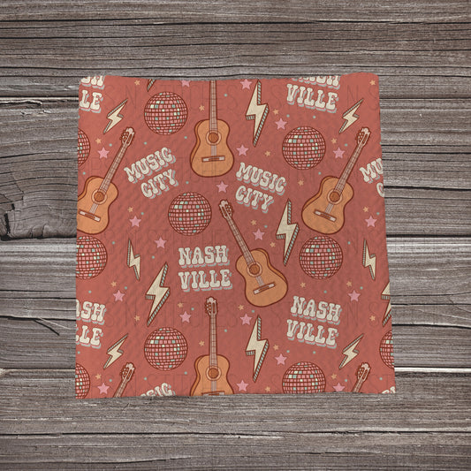 Music City Scatter- Rust Colored | Bullet Fabric Strip | Bow Making | Scrunchie | Headwraps