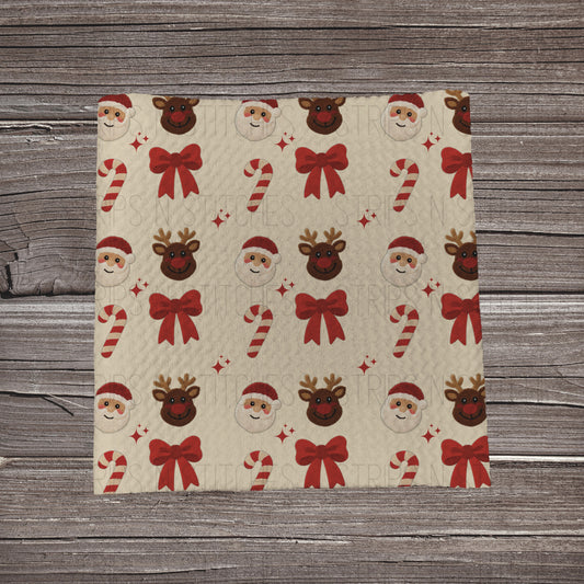 Faux Chenille Christmas Scatter | Bullet Fabric Strip | Bow Making | Scrunchie | Headwraps