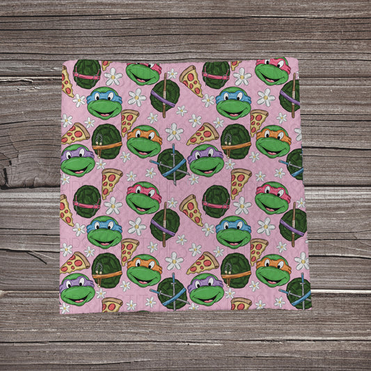 Pink Turtle Scatter | Bullet Fabric Strip | Bow Making | Scrunchie | Headwraps