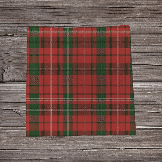 Red & Green Christmas Plaid | Bullet Fabric Strip | Bow Making | Scrunchie |