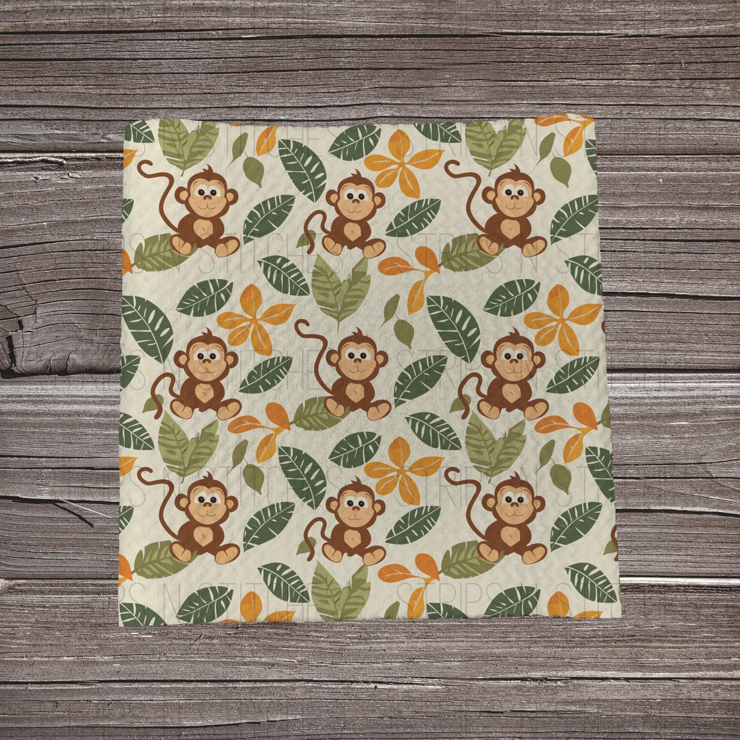 Baby Monkey | Fabric Strip- Bow Making- Headwraps- Scrunchies