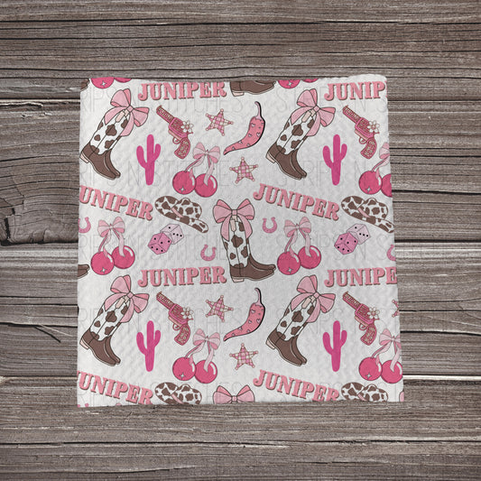 Cowgirl CUSTOM NAME | Bullet Fabric Strip | Bow Making | Scrunchie | Headwraps