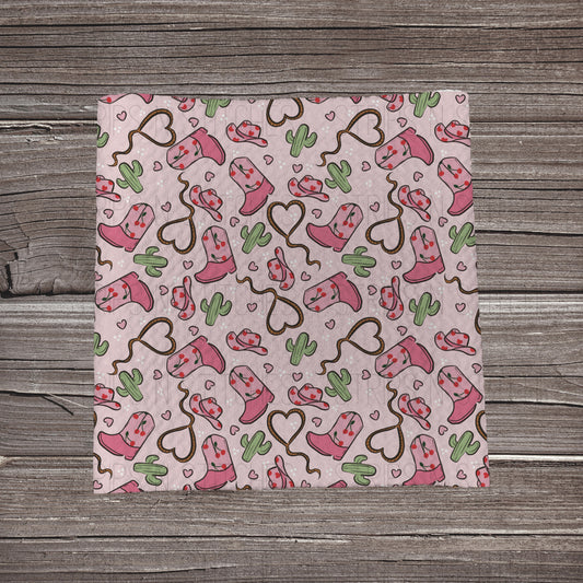 Yeehaw Pink Valentine | Bullet Fabric Strip | Bow Making | Scrunchie | Headwraps