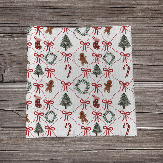 Watercolor Christmas Bows | Bullet Fabric Strip | Bow Making | Scrunchie | Headwraps