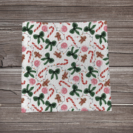 Watercolor Christmas Time | Bullet Fabric Strip | Bow Making | Scrunchie | Headwraps