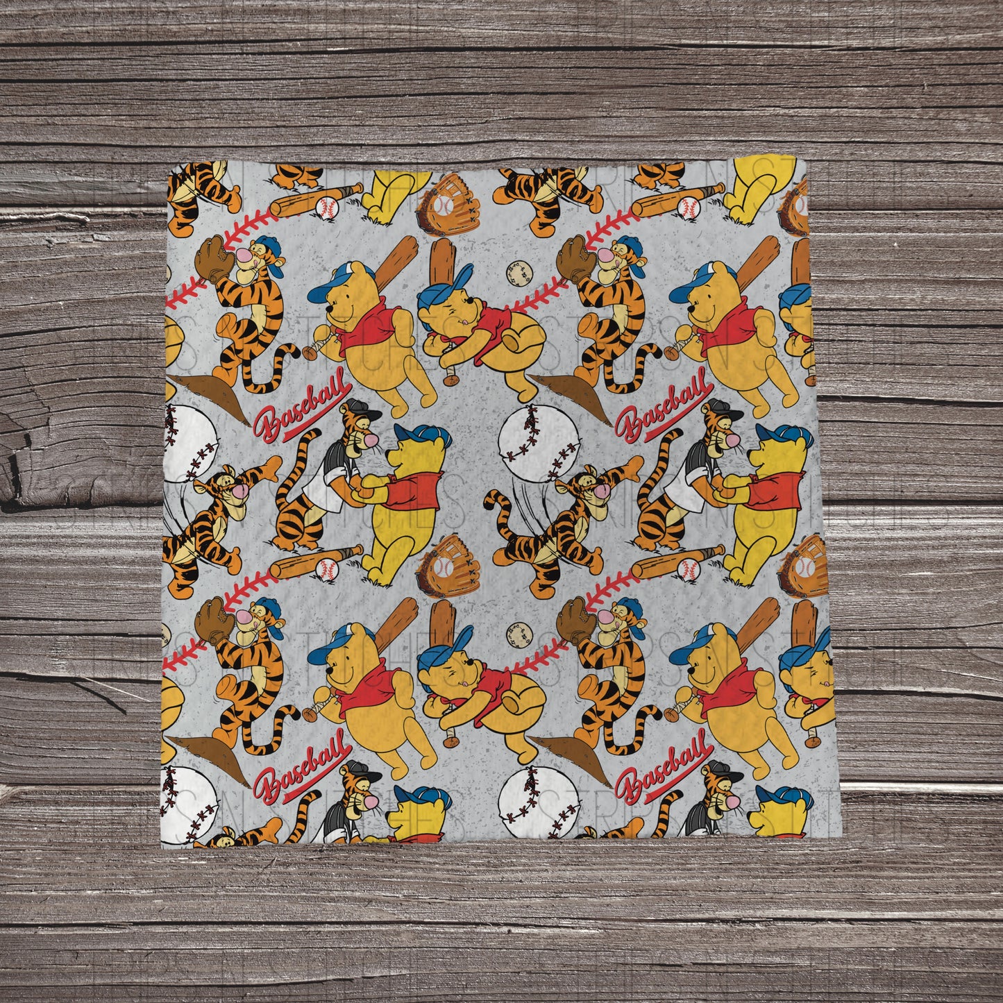 Pooh & Crew Baseball | Bullet Fabric Strip | Bow Making | Scrunchie | Headwraps