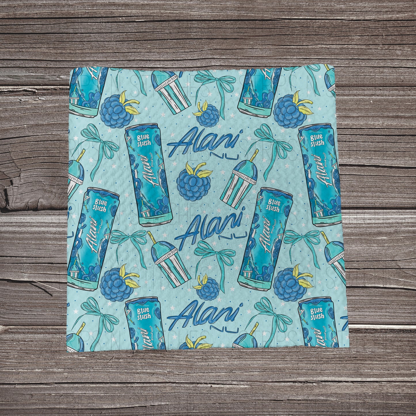 Blue Slush Energy  | Bullet Fabric Strip | Bow Making | Scrunchie | Headwraps