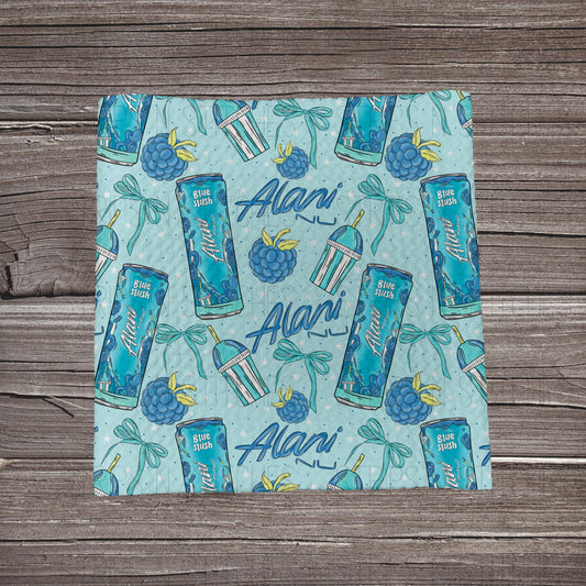 Blue Slush Energy  | Bullet Fabric Strip | Bow Making | Scrunchie | Headwraps