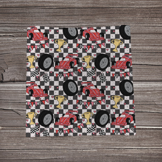 Checkered Valentine Race Day | Bullet Fabric Strip | Bow Making | Scrunchie | Headwraps