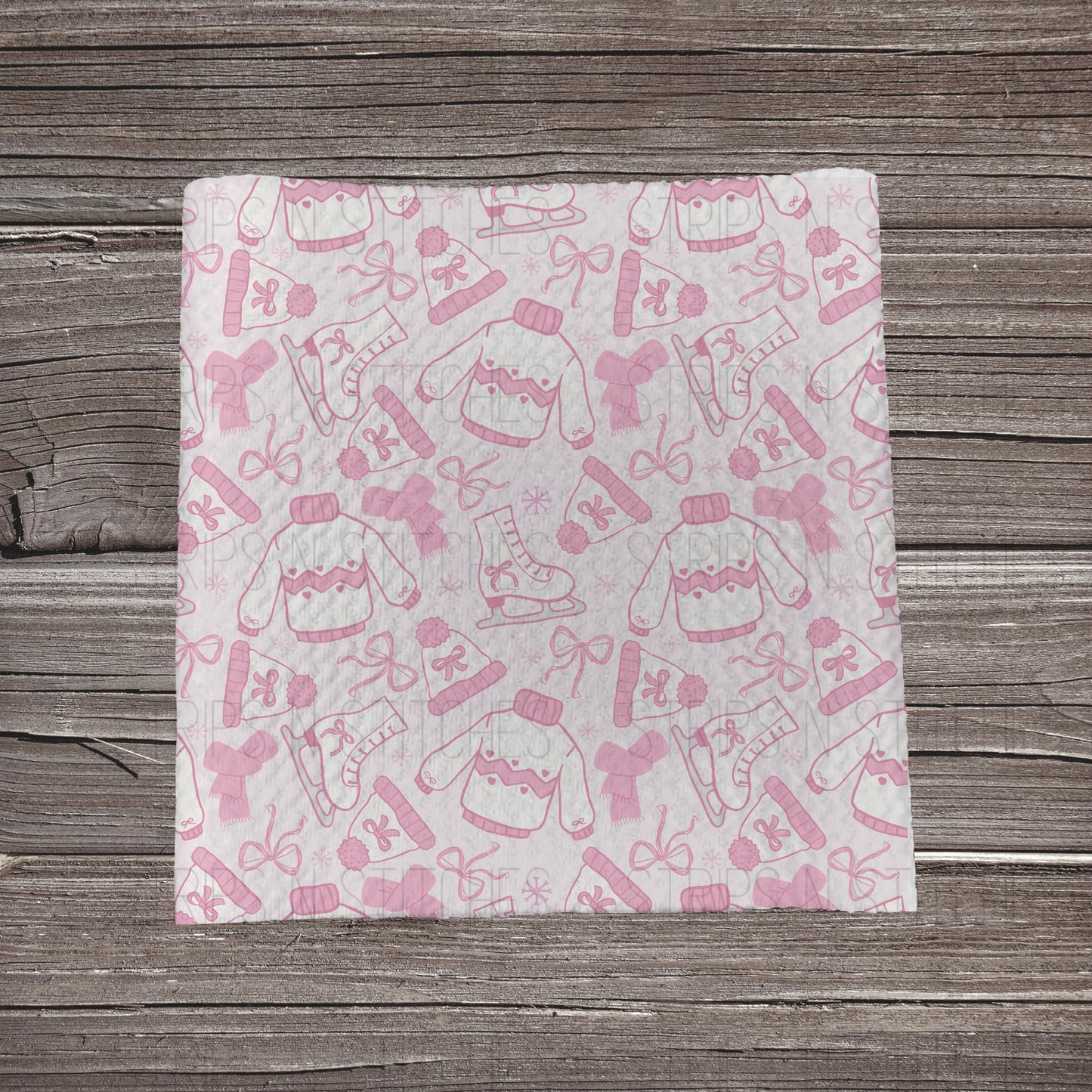 Pink Ice Skating | Bullet Fabric Strip | Bow Making | Scrunchie | Headwraps