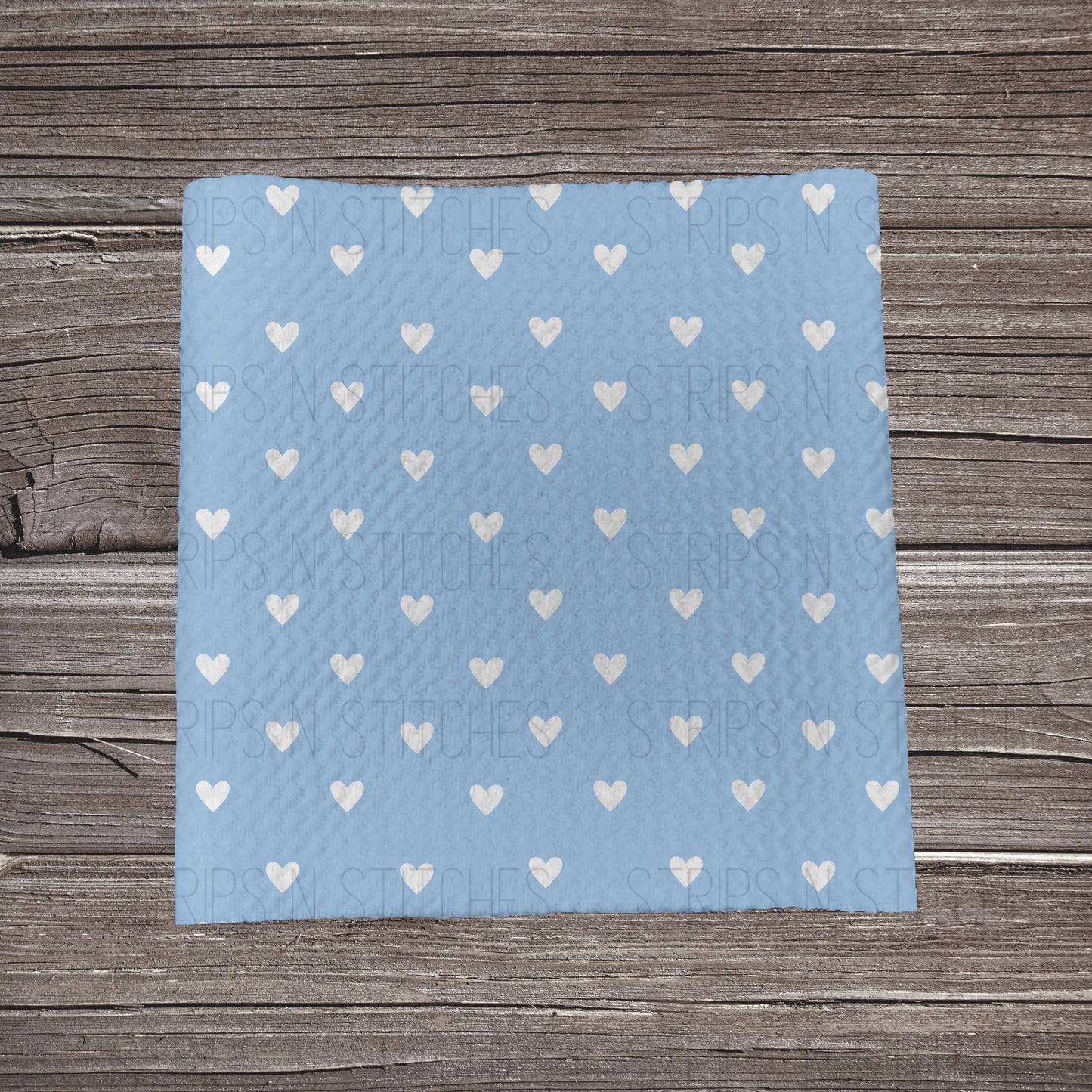 Dainty Heart Scatter- Baby Blue | Bullet Fabric Strip | Bow Making | Scrunchie | Headwraps