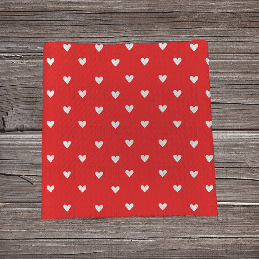 Dainty Heart Scatter- Red | Bullet Fabric Strip | Bow Making | Scrunchie | Headwraps