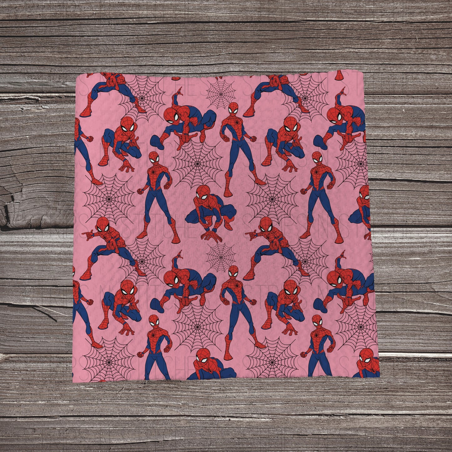 Pink Spider-Man Scatter | Fabric Strip- Bow Making- Headwraps- Scrunchies