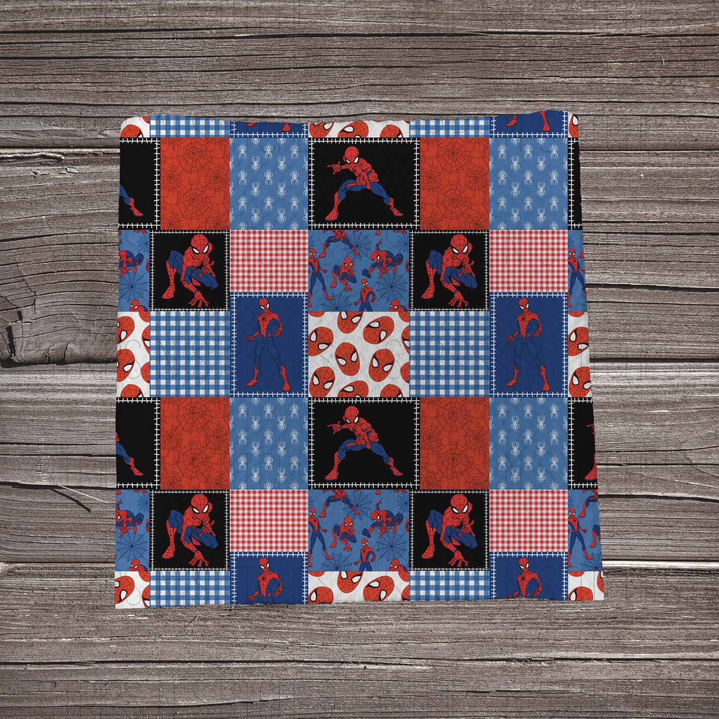 Spiderman Patchwork | Fabric Strip- Bow Making- Headwraps- Scrunchies