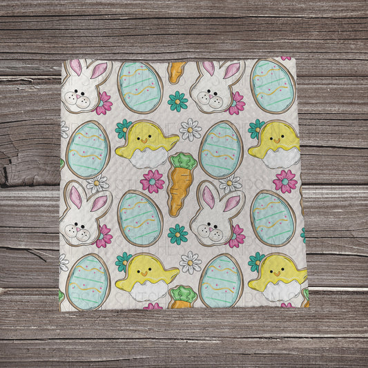 Easter Cookies White | Bullet Fabric Strip | Bow Making | Scrunchie | Headwraps