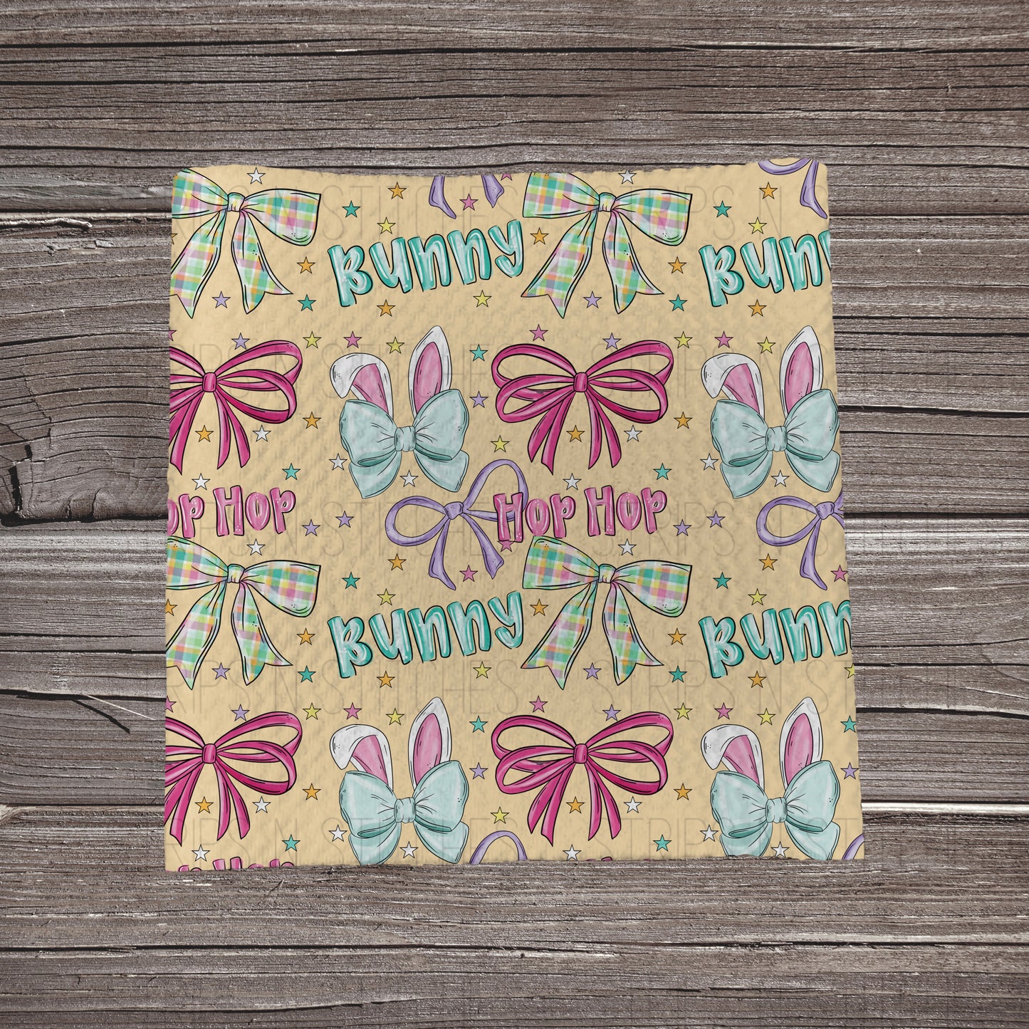 Hop Hop Bunny Bows- Yellow | Bullet Fabric Strip | Bow Making | Scrunchie | Headwraps