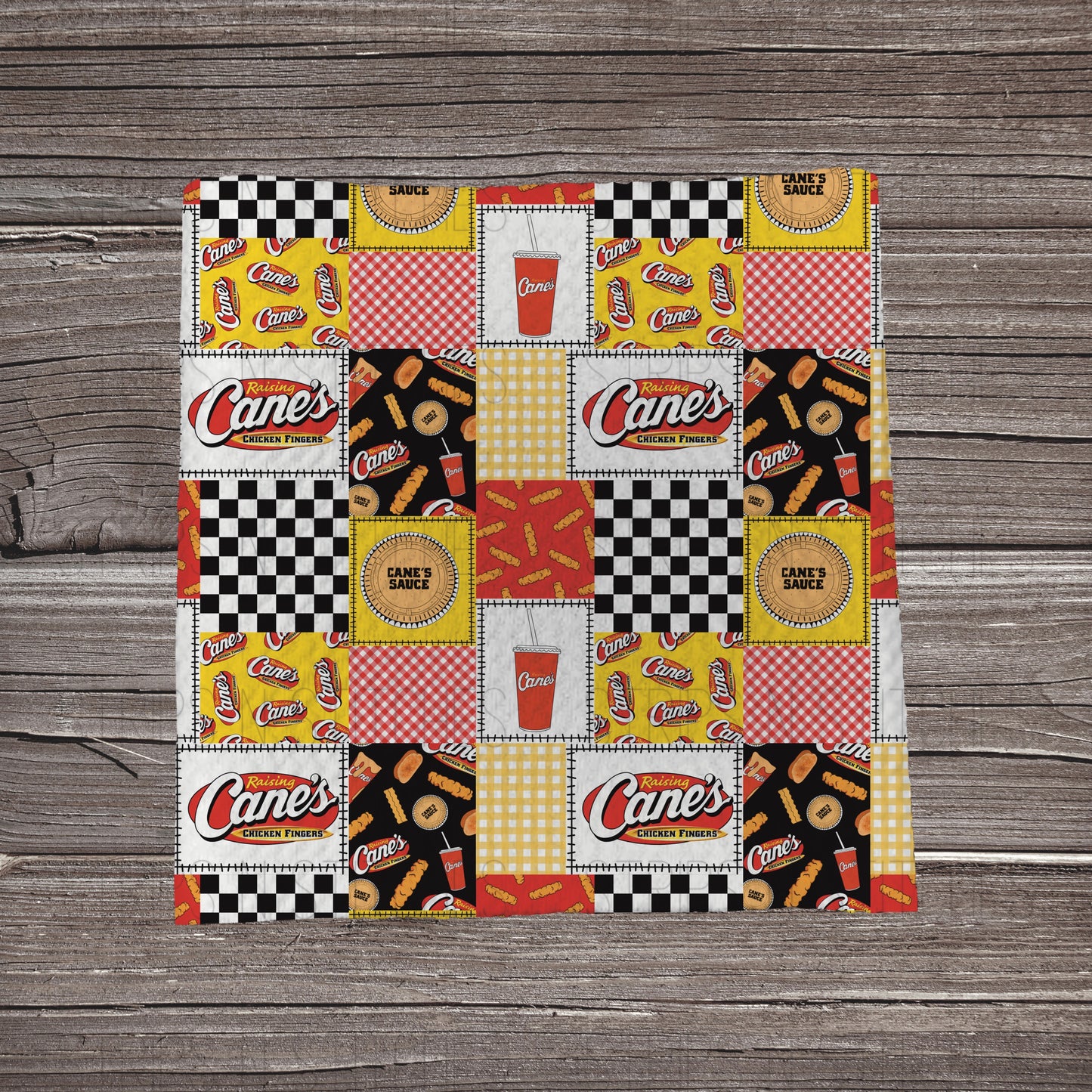 Raising Canes Patchwork | Fabric Strip- Bow Making- Headwraps- Scrunchies