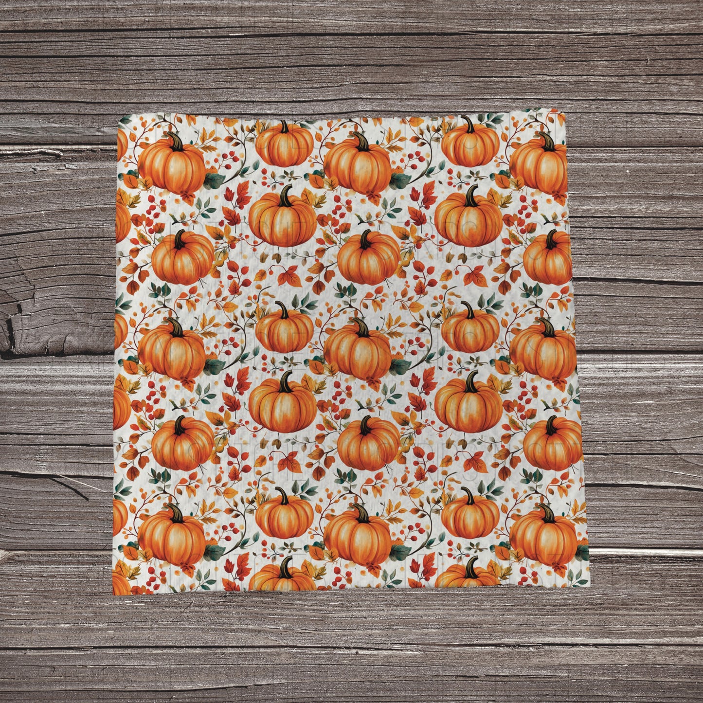 Watercolor Scattered Floral Pumpkin Patch | Fabric Strip- Bow Making- Headwraps- Scrunchies