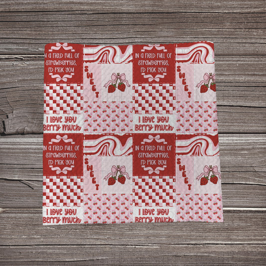 Field Of Strawberries | Bullet Fabric Strip | Bow Making | Scrunchie | Headwraps