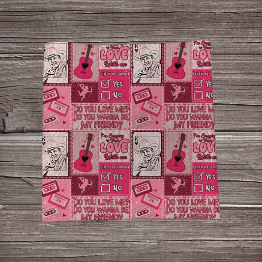 Check Yes or No Pink | Bullet Fabric Strip | Bow Making | Scrunchie | Headwraps