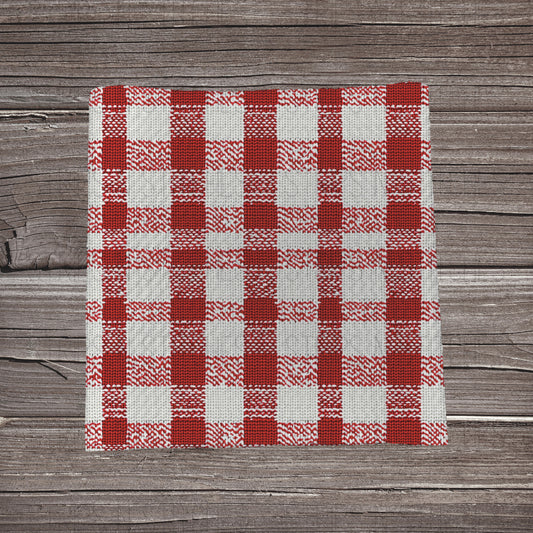 Red & White Plaid Christmas Sweater | Fabric Strip- Bow Making- Headwraps- Scrunchieshma