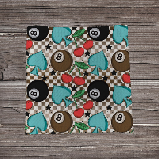 Checkered 8 Ball | Bullet Fabric Strip | Bow Making | Scrunchie | Headwraps