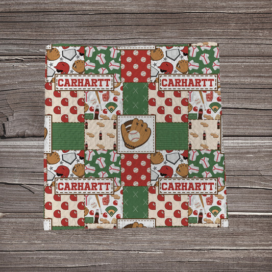 Baseball Carhartt Patchwork | Fabric Strip | Bow Making | Headwrap | Scrunchies