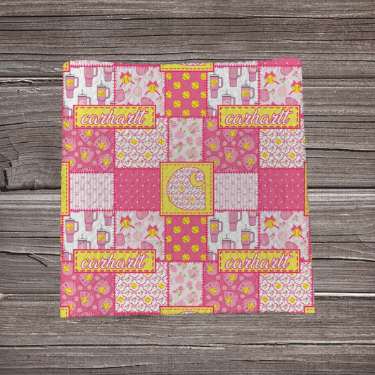 Softball Carhartt Patchwork | Fabric Strip | Bow Making | Headwrap | Scrunchies