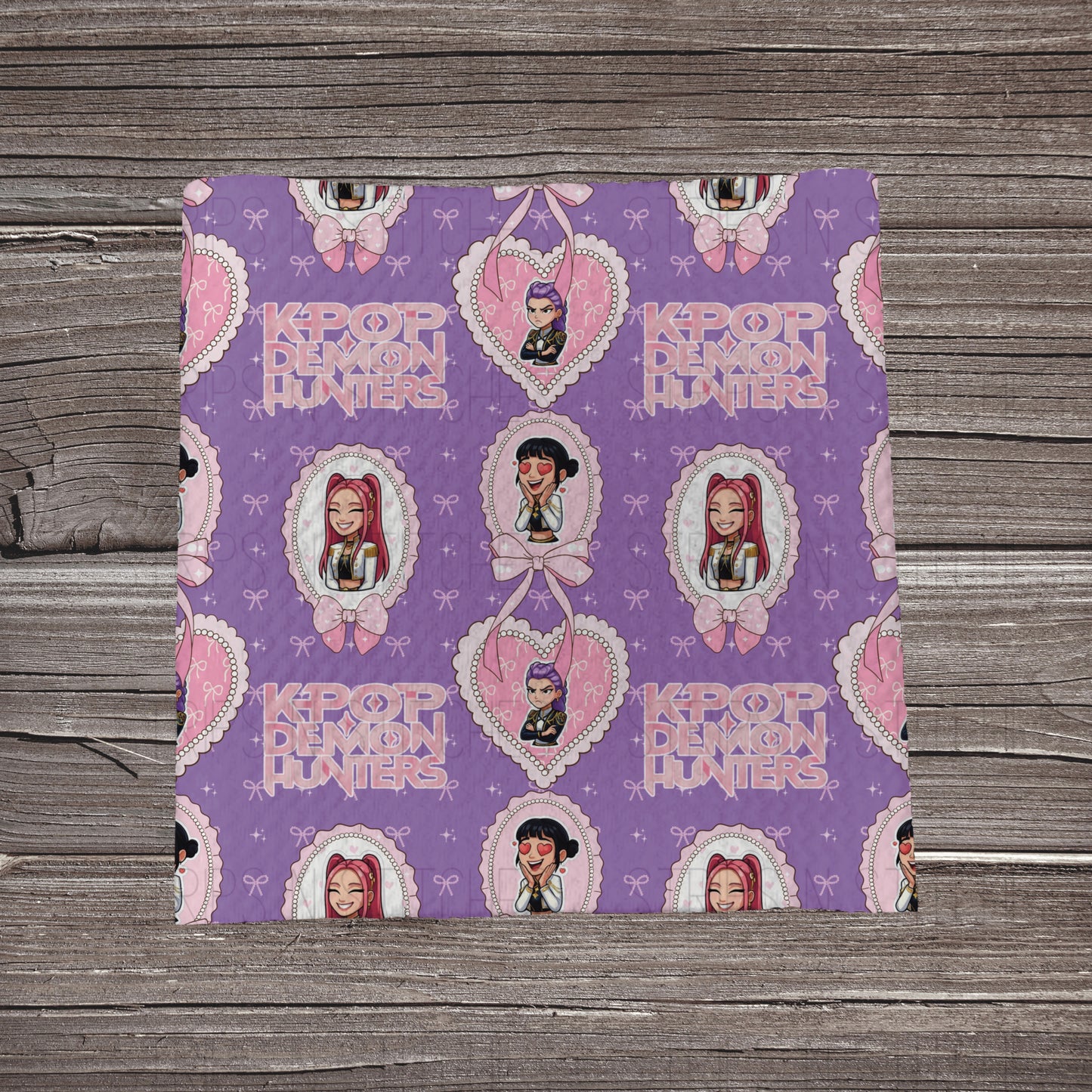 K-POP Demon Hunters- Purple | Fabric Strip | Bow Making | Headwrap | Scrunchies