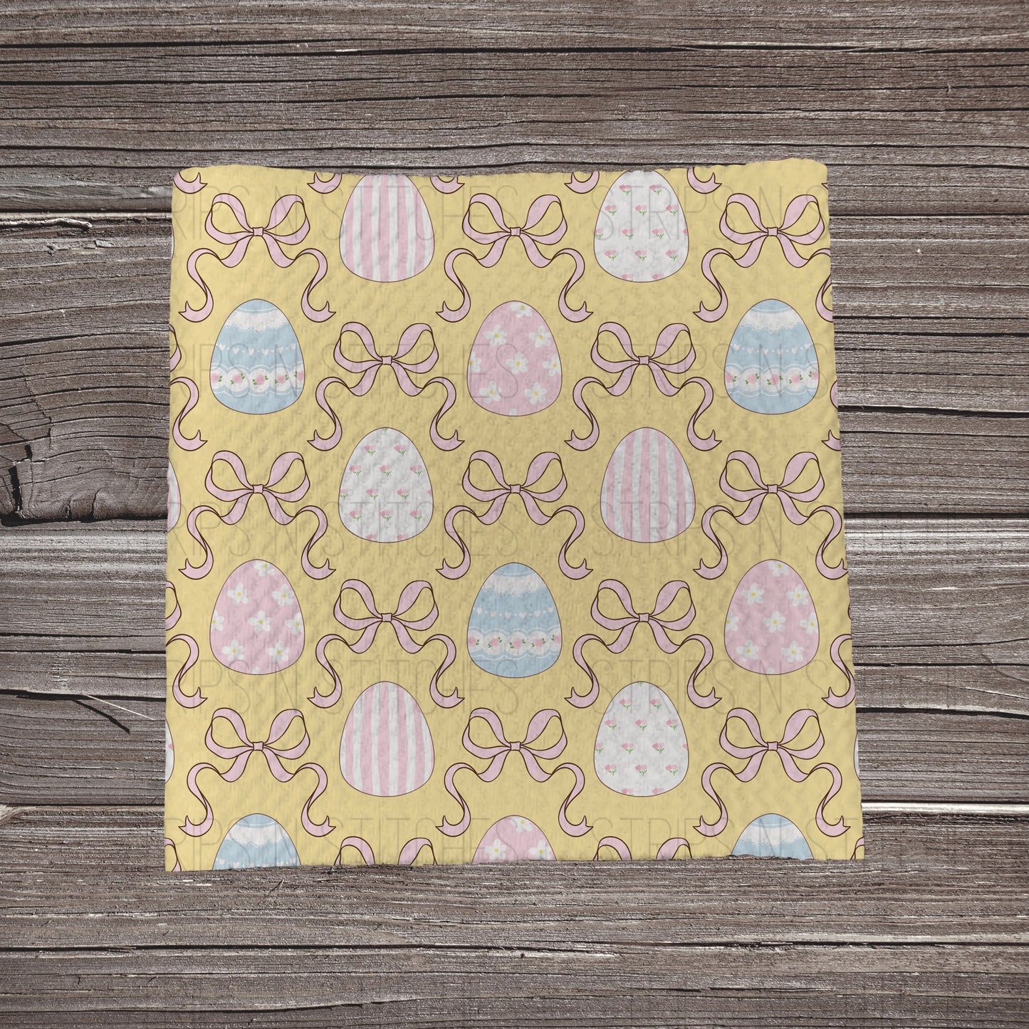 Bows & Eggs- Yellow | Fabric Strip | Bow Making | Headwrap | Scrunchies