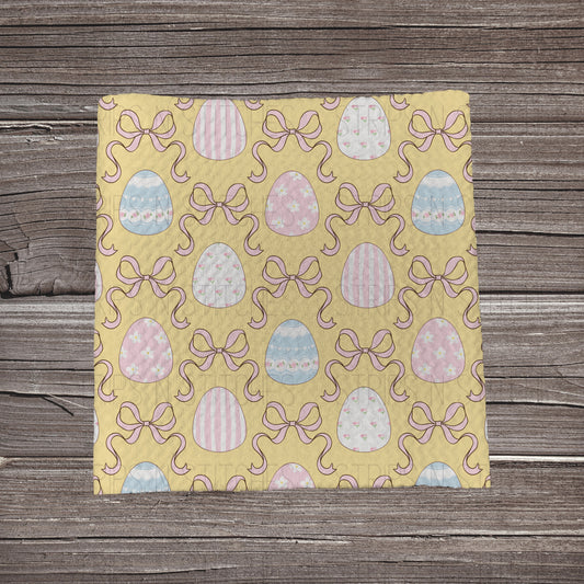 Bows & Eggs- Yellow | Fabric Strip | Bow Making | Headwrap | Scrunchies