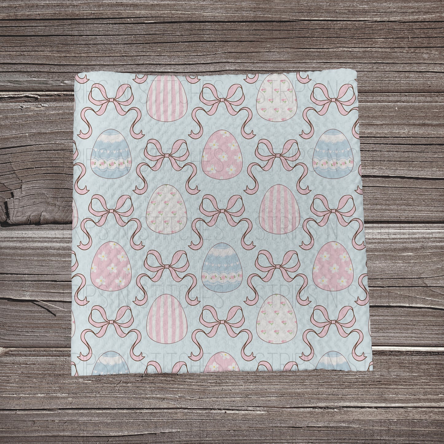 Bows & Eggs- Blue | Fabric Strip | Bow Making | Headwrap | Scrunchies