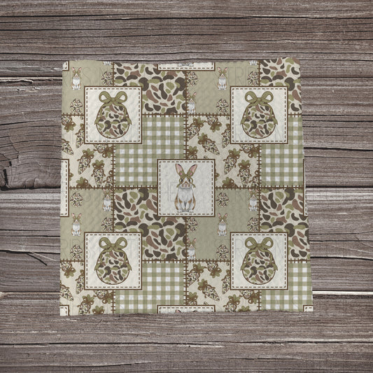 Camo Bunny & Bows Patchwork | Fabric Strip | Bow Making | Headwrap | Scrunchies