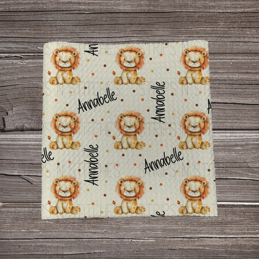 Baby Lion CUSTOM NAME *SHOP EXCLUSIVE PRINT* | Bullet Fabric Strip | Bow Making | Scrunchie | Headwraps